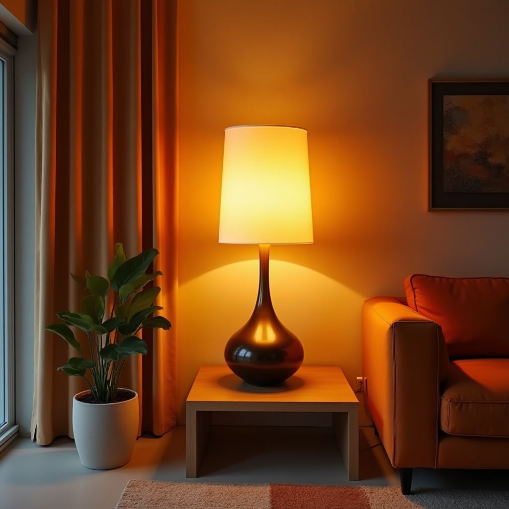 EcoLuma lamps creating a cozy interior atmosphere